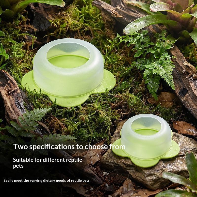 Water Dish Reptile - 1Pc Mangkuk Makanan Reptil ABS Desain